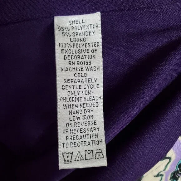 Joan Rivers Size 2X Jacket Collarless Open Floral Lace Trim Jersey Knit Lined - Picture 9 of 10